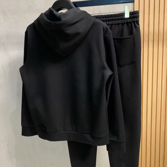 Black Thom Browne 4-Bar Anchor Hoodie & Joggers Set - Picture 4 of 9